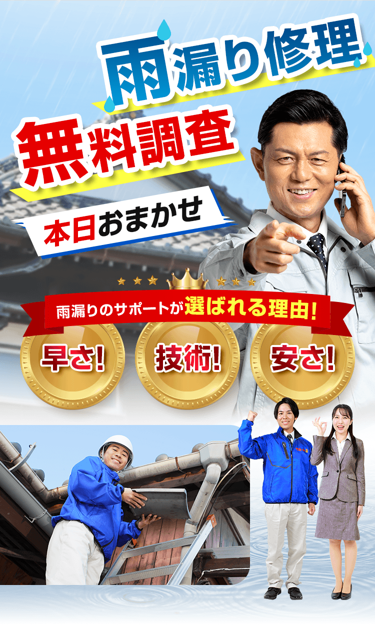 雨漏り修理無料調査 雨漏りのサポート